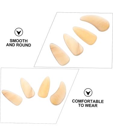 POPETPOP Guitar Pick 8 Pcs Guzheng nail pieces fingernail protectors kids guitar picks Finger Nails instrument fake nails para adultos kid stuff Guzheng Picks protection horns child 3X1.2X0.1CM Light Yellow - Buy Online on GoSupps.com