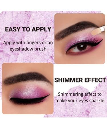 Oulac Purple Cream Eyeshadow - Highly Pigmented, Waterproof & Long-Lasting | Moisturizing Formula for Women | Multi-Use Shimmer & Glitter Makeup - 0.42 oz (04) Vibrancy - Buy Online on GoSupps.com