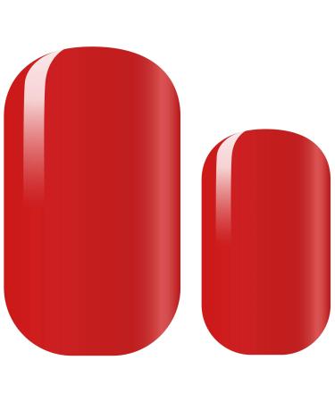 AVOA Beauty Nail Foil - "Popped Cherry" cherry red single-coloured design 16 thin self-adhesive long-lasting nail wraps