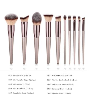 DFHBFG 10 Piece Makeup Brush Set - Essential Tools for Eye Shadow & Cheek Makeup | Perfect for Cheeks & Full Face | International Shipping Available - Buy Online on GoSupps.com