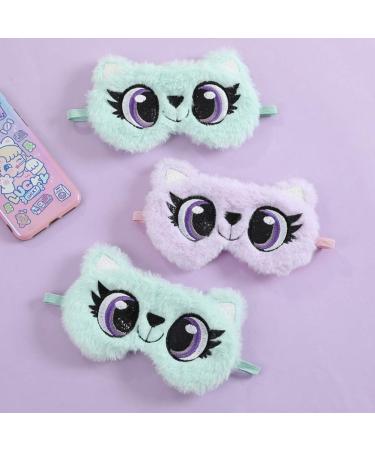 Buy Plush Cartoon Panda Eye Mask - Soft Light Purple Sleep Mask for Girls | International Shipping - Buy Online on GoSupps.com