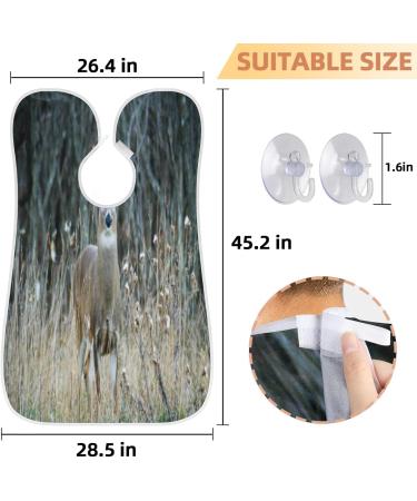 Beard Bib Apron - Non-Stick Waterproof Hair Catcher for Men | Deer Pattern Grooming Cloth - Buy Online on GoSupps.com