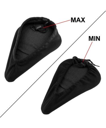 Zacro Gel Padded Bike Seat Cushion - Extra Soft Cover for Peloton & Indoor Cycling - Black Small - Buy Online on GoSupps.com