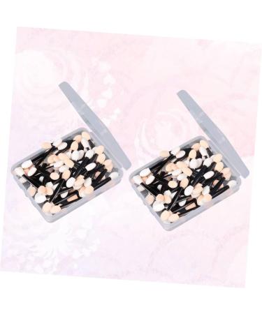 DRESSOOS 100 Pcs Makeup Tools Eye Makeup Brushes Blending Double Head Eyeshadow Brushes Eyeshadow Makeup Size 2 Black - Buy Online on GoSupps.com