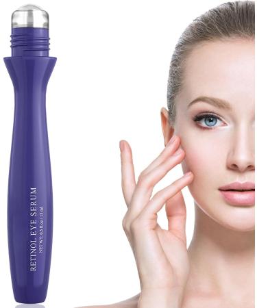 Eye Serum Anti Aging - Roll-on Retinol Eye Serum - Under Eye Serum for Dark Circles and Puffy Eyes - Fade Fine Line Remove Eye Bag - Anti Wrinkle Firming Lifting - Moisture Improve Contour Elasticity