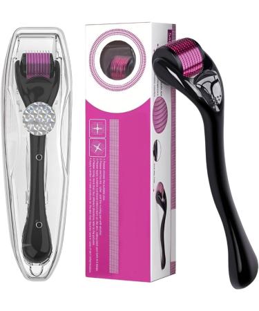 Derma Roller Beard and Hair Growth Roller Men beard dye Roller 540 Titanium Micro Needles for Men and Women Beard Growth Roller for Stimulate Hair Growth Facial Skin Care Scar Removal (0.5mm)