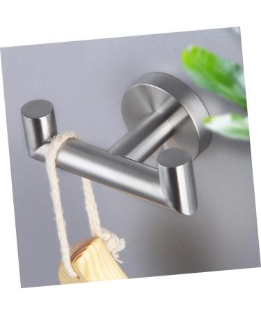 Alipis 3pcs Coat Hook Hooks for Hanging Towels Stainless Steel Double Hand Towel Hanger for Wall Bathrobe 9.8x5.8cmx3pcs Silverx3pcs - Buy Online on GoSupps.com