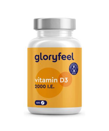 Vitamin D3 2000 I.E. - 400 tablets (13 months) high -dose - The sun vitamin for immune system & bones* - 100% pure cholecalciferol - laboratory test & without additives in Germany