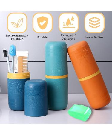 Travel Toothbrush Set - 3 pcs Portable with Protective Cover & 5 Toothbrush Heads - Perfect for Camping & Business Trips - Buy Online on GoSupps.com