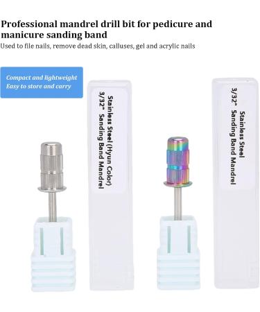 Mandrel Bits for Nails Nail Art Mandrel Bit Stainless Steel Nail Drill Bits Manicure Tool Accessory for Sanding Band Manicure Pedicure Tool - Buy Online on GoSupps.com