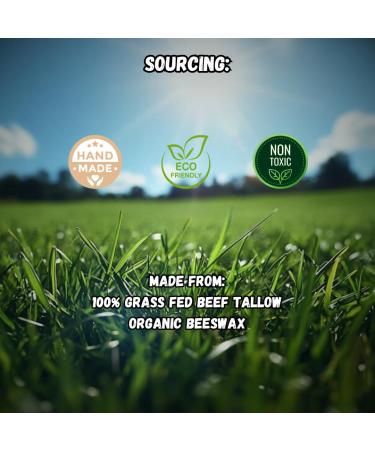 Beef Tallow Lip Balm 100% Grass Fed & Organic Animal Based Skincare Carnivore Beauty Natural Hydrating (4 Pack) Black - Buy Online on GoSupps.com