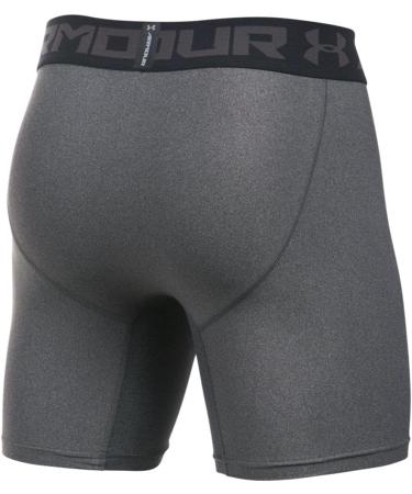 Under Armour Men's HeatGear Armor 2.0 Compression Shorts - Carbon Heather/Black | International Shipping Available - Buy Online on GoSupps.com