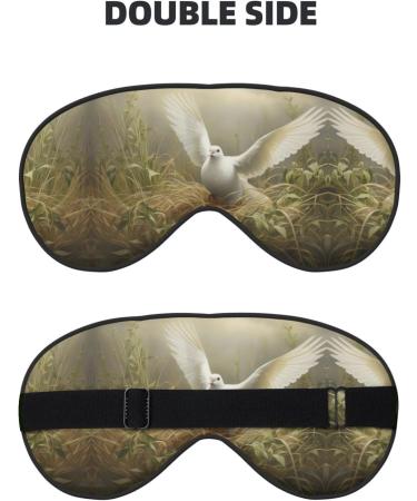 SSIMOO Ultra-Soft Light-Blocking Eye Mask for Restful Sleep | Grass & Dove Print Optimal Comfort Black | International Shipping Available - Buy Online on GoSupps.com