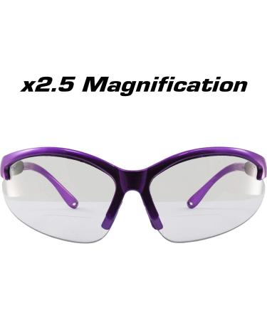 Shop Birdz Eyewear Flamingo Women s Safety Glasses - Bifocal Readers with 2.5x Magnification & Purple Frame - International Shipping Available - Buy Online on GoSupps.com