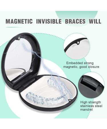 Buy Lsojfe Braces Dinner Bite Can - Denture Container & Mirror Holder Box for Prosthesis Care - Buy Online on GoSupps.com