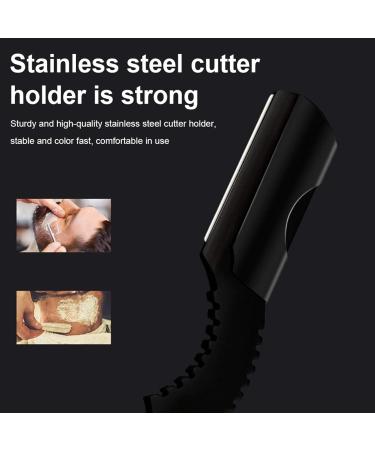 Vintage Premium Safety Razor - Men's Eyebrow Ring Razor with Finger Ring | Robust Black | International Shipping - Buy Online on GoSupps.com