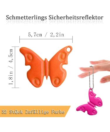Shop Aghoer Reflector Pendant - 32-Piece Butterfly Safety Reflectors for Clothing School Bags & Pets | International Shipping Available - Buy Online on GoSupps.com