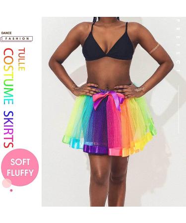 TWINKLEDE Rainbow Ballet Tulle Tutu Skirt for Women and Girls - Party Dance Skirt - Buy Online on GoSupps.com