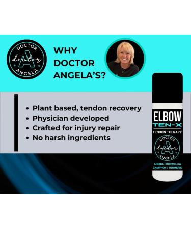 Dr. A s Elbow Ten-X Relief Cream | Natural Tennis & Golfer s Elbow Tendonitis Cooling Gel | Plant Based Ingredients & Essential Oils Arnica Turmeric Boswellia Camphor | 3oz Roll-On - Buy Online on GoSupps.com