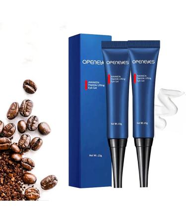STARLAN OPENEYES Awaken Peptide Lifting Eye Gel Depuffing Eye Cream Men's Cool and Tender Eye Cream Firming Eyes Fade Fine Lines and Dark Circles Gentle Care Eye Cream Peptide Depuffing Eye Gel 2PCS