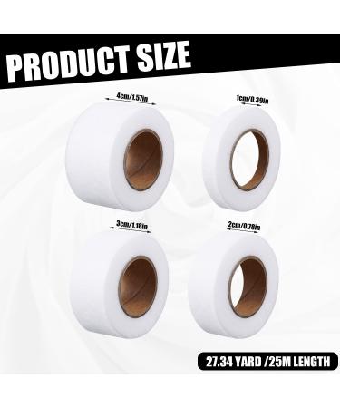 4 Rolls Iron-on Hemming Tape for Clothes Repairing - 0.4/0.8/1.2/1.6inch Fabric Fusing Tape - No Sew Hemming Tape for Pants, Jeans, Skirts - 27yard White Rolls - Buy Online on GoSupps.com