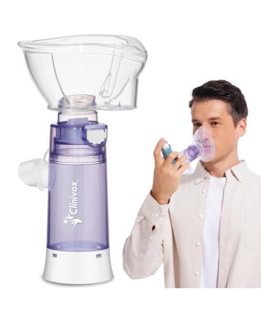 Inhaler Spacer for Adults Spacer for Inhaler with Silicone Mask Anti-Static Chamber & Exhalation Valve Enhanced Medication Delivery Easy to Use & Clean Adult-Large