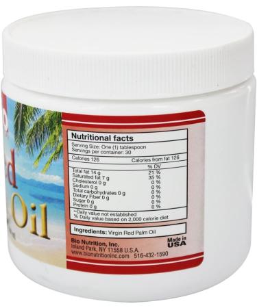 Bio Nutrition Red Palm Tree Oil - 15 fl oz - Buy Online on GoSupps.com