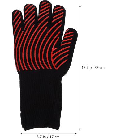 Buy Heat Resistant BBQ Gloves - Fireproof Oven Mitts for Grilling & Cooking | Insulated Kitchen Glove | 1pc - Buy Online on GoSupps.com