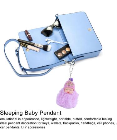 Buy mlida Sleeping Baby Pendant Keychain - Cute Fluffy Fur Doll Luggage Tag | International Shipping Available - Buy Online on GoSupps.com