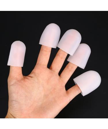 Silicone Toe Caps for Corns & Calluses - Size L White Pack of 10 | Comfort & Protection for Blisters - Buy Online on GoSupps.com