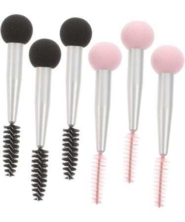 Healeved 12 Pcs Sponge Makeup Brush Wet Makeup Puff Makeup Brush Mascara Double Head Brush Aluminum Tube - Buy Online on GoSupps.com