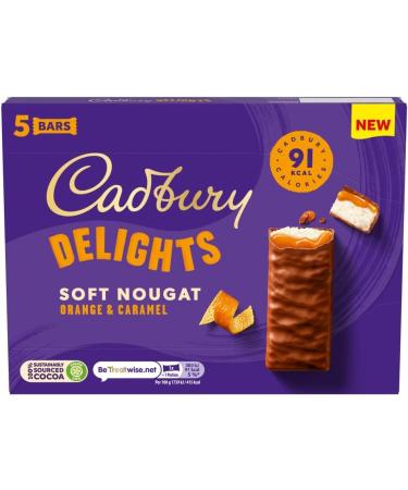 Cadbury Delights Soft Nougat Orange & Caramel Bars 5 x 22g - 110g - Buy Online on GoSupps.com