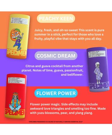 SPECIMEN - Women's Galactic Goddess Premium Deodorant Bundle | Pack of 3 Sticks | Natural Formula Strong Scent Sensitive Skin Friendly Eco-Friendly Paper Packaging | Small Batch Handmade - Buy Online on GoSupps.com