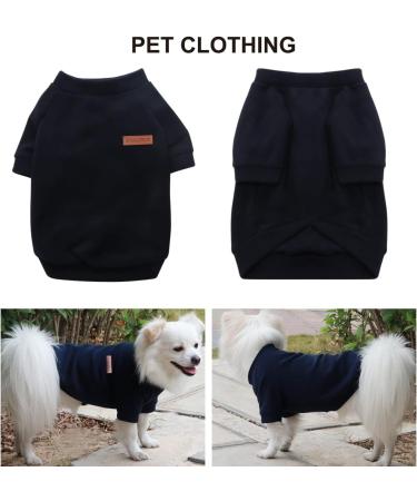 Hualisiji XXL Navy Blue Dog Sweater - Warm Fleece for Small Dogs | Soft Lightweight Easy to Wear - Buy Online on GoSupps.com