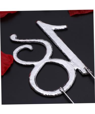 ibasenice Cakes 18 Anniversary Topper for Cake 21th Gold Rhinestone Cake Decorations Decorative Cupcake Topper Wedding Decor Birthday Letter Silver Accessories Candle Topper Number Diamond - Buy Online on GoSupps.com