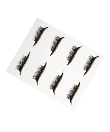 Ipetboom 8 pairs Long Stickers Makeup Eyeliner Adhesive Self-adhesive Reusable Tool Up False Lash Look Women 1 count (Pack of 1) Glodenx2pcs