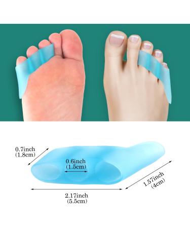 Decproch Toe Separator Silicone - 10 Pieces for Overlapping Toes Correct Toes & Comfort - Clear Blue | Ladies & Gentlemen - Buy Online on GoSupps.com