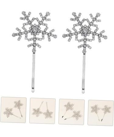 MAGICLULU 2 Pairs Side Rhinestone Barrette Headdress Barrette Rhinestones Hair Clip Women Hairpin Bobby Pin Snowflake Hair Clips Fashion Hairpins Rhinestones Barrette Women Barrette Hair Pin - Buy Online on GoSupps.com