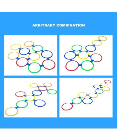 Hopscotch Hoop Balance Exercise Hand Foot Coordination 10PCS Sensory Training Hoops for Jumping Activities Multi-Purpose Eco-Friendly Dia 47cm / 18.5in - Buy Online on GoSupps.com