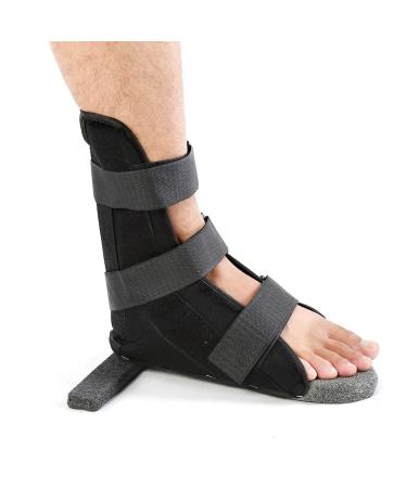 Hard Plantar Fasciitis Night Splint Orthopedic Sleeping Immobilizer Stretch Boot Foot Support Boot Features Adjustable Straps for Achilles Pain Relief (S)
