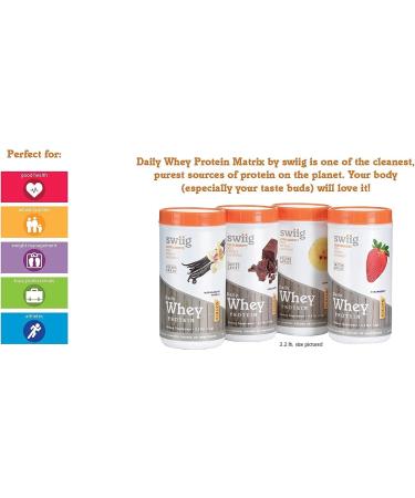 swiig Daily Whey Matrix Protein Powder - Madagascar Vanilla - 2.2 Pound Bag - Dietary Supplement with No Artificial Flavors, Colors, Sweeteners, or Fillers - Buy Online on GoSupps.com