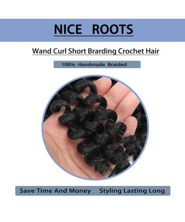 8 Inch Jamaican Bounce Wand Curl Crochet Hair, Short Curly Braiding Hair Extension - 20 Roots/Pack (5 PCS 1B) - Buy Online on GoSupps.com