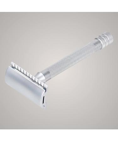 Merkur 22C Razor Plane | Matte Chrome Satin | Three-Part Closed Comb | Ideal for Wet Shaving | Durable Zinc & Brass | Made in Germany - Buy Online on GoSupps.com