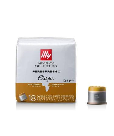 illy Capsule Coffee Iperespresso Arabica Selection Roasted ETIOPIA 6 Boxes of 18 Capsules Total 108 Capsules