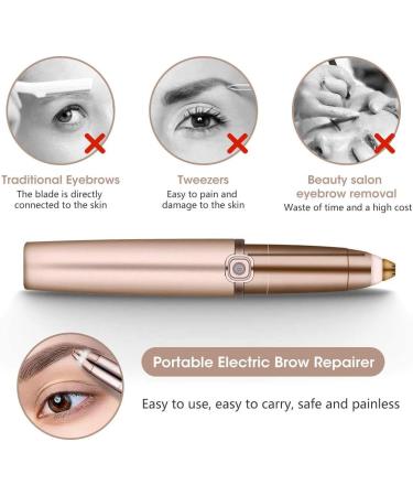 Eyebrow Epilator YuanMu Eyebrow Hair Remover for Women Battery Operated Electric Eyebrow Trimmer and Shaper for Smooth Trimming Eyebrow Razors White - Buy Online on GoSupps.com