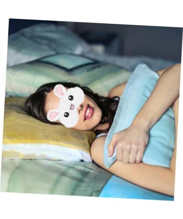 Mobestech Fluffy Eye Masks for Kids - 2 Pcs Rabbit Sleep Mask & Blindfold - Soft White Eye Covers for Restful Sleep - Buy Online on GoSupps.com