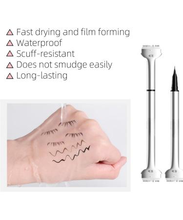 Lower Lash Stamp Bottom Lashes Stamp with Ink & Eyeliner Reusable Lower Eyelash Stamp Eyelash Stamp Double-ended Bottom EyeLashes Stencil Stamps Eyeliner Stamp Wingliner Stamp and Drag Eyeliner Black - Buy Online on GoSupps.com