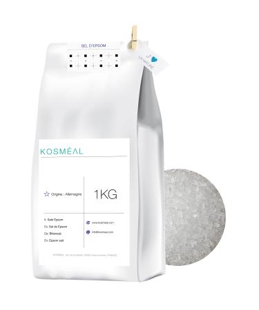 Sel d'Epsom | Sulfate De Magn sium | 1KG | Emballage cologique Papier Kraft Blanc