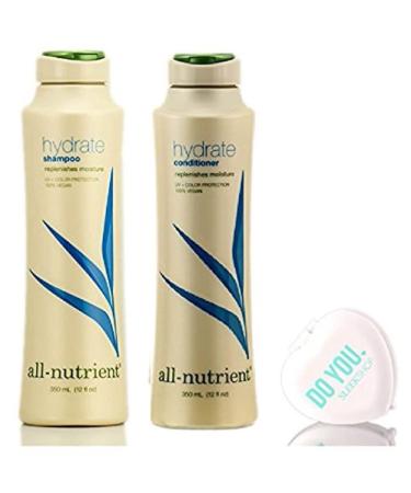 All Nutrient Hydrate Shampoo & Conditioner DUO Set replenishes moisture (with Sleek Compact Mirror) (12 oz + 12 oz DUO Kit)