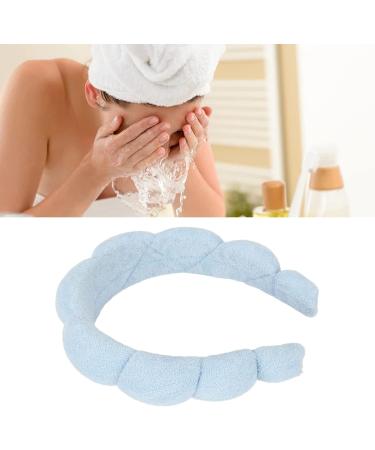 Soft And Absorbent Sponge Headband for Women - Prevent Slip Cute Padded Hair Band with Elastic Blue - Buy Online on GoSupps.com
